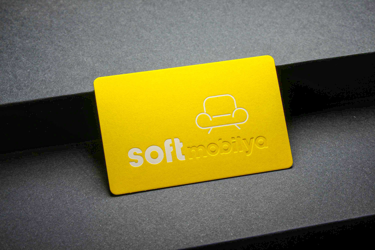 Business Cards, Fantasy Yellow Paper, Premium Business Card, Fantasy Paper, Gilding Printing, Duplex Plastering, Custom Design