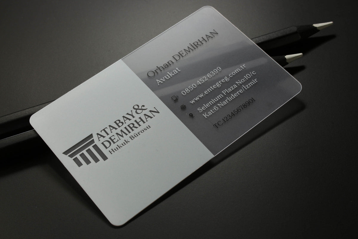 Clear Transparent Business Cards, Business Cards, Premium Business Card, Custom Design, High Quality