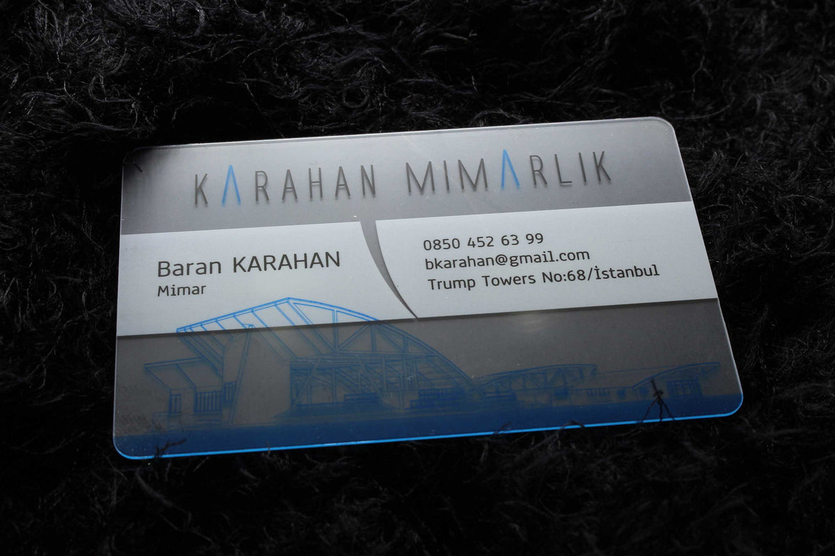 Standard Transparent Cards, Business Cards, Premium Business Card, Custom Design, High Quality