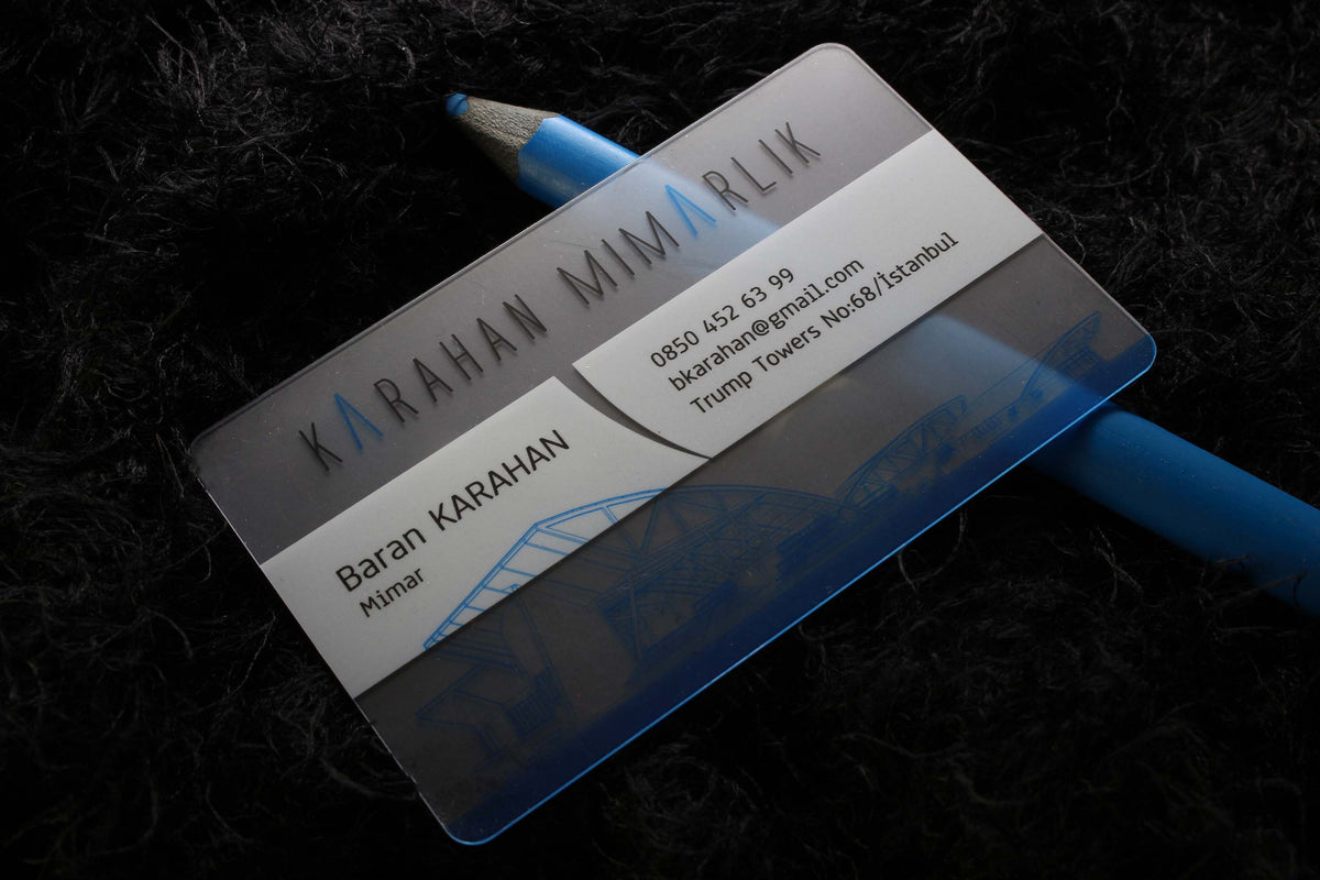 Standard Transparent Cards, Business Cards, Premium Business Card, Custom Design, High Quality