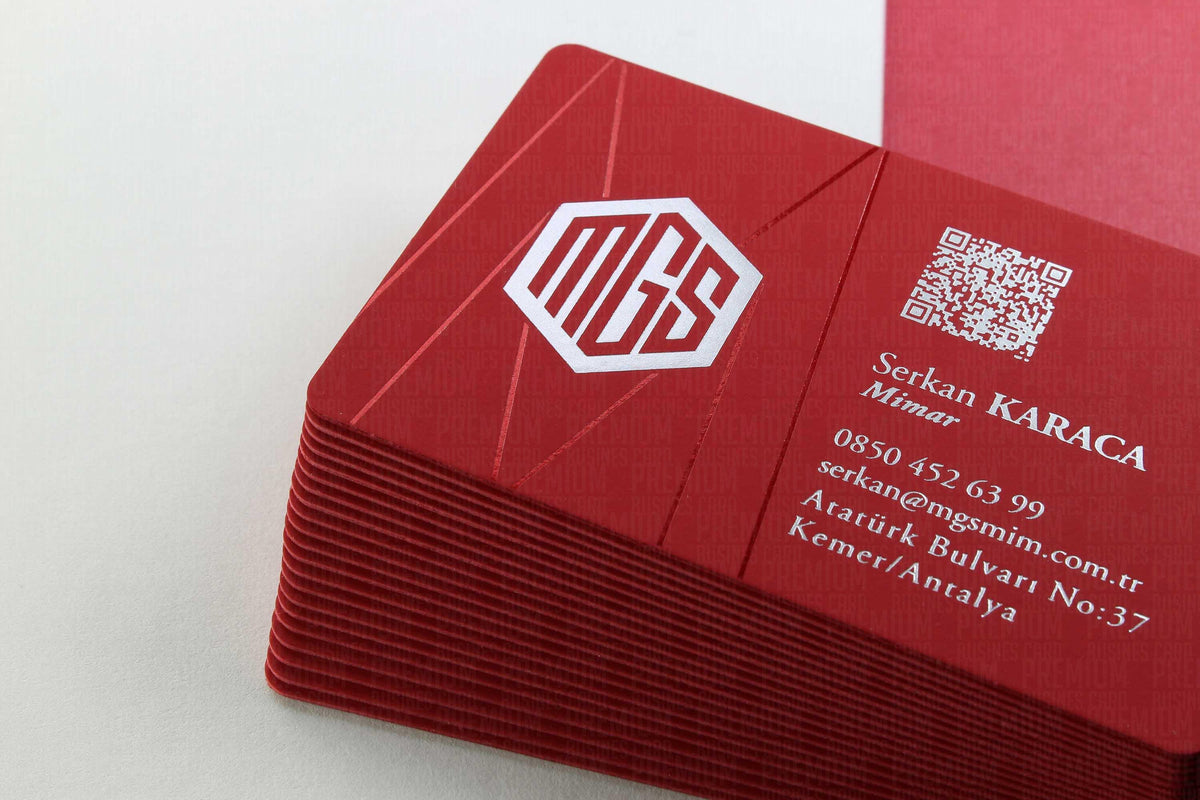 Business Cards, Suede Red Paper, Premium Business Card, Fantasy Black Paper, Gilding Printing, Duplex Plastering, Custom Design