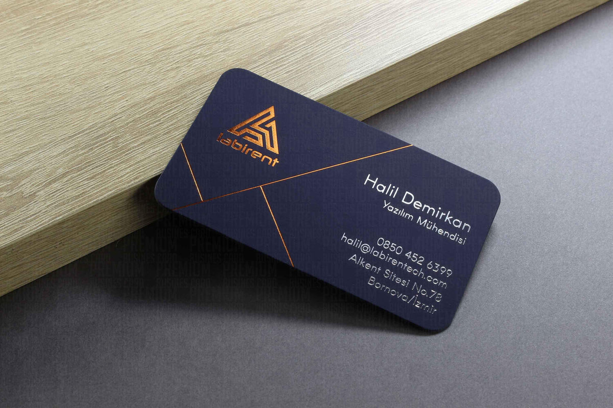 Business Cards, Suede Navy Blue Paper, Premium Business Card, Fantasy Black Paper, Gilding Printing, Duplex Plastering, Custom Design