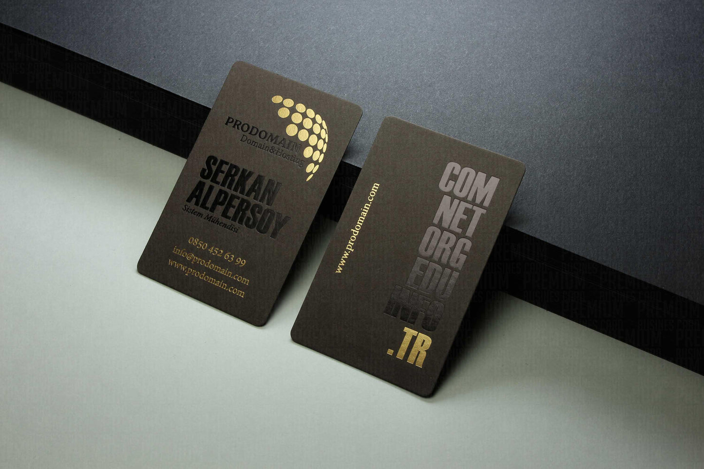Business Cards, Fantasy Dark Brown Paper, Premium Business Card, Fantasy Black Paper, Gilding Printing, Duplex Plastering, Custom Design