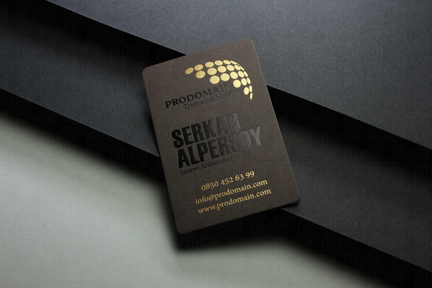 Business Cards, Fantasy Dark Brown Paper, Premium Business Card, Fantasy Black Paper, Gilding Printing, Duplex Plastering, Custom Design