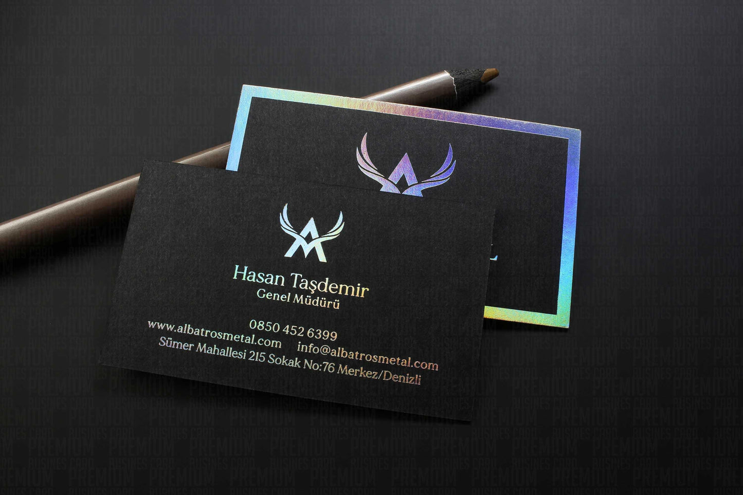Business Cards, Fantasy Black Paper, Premium Business Card, Holographic Gilding, Gilding Printing, Duplex Plastering, Custom Design,