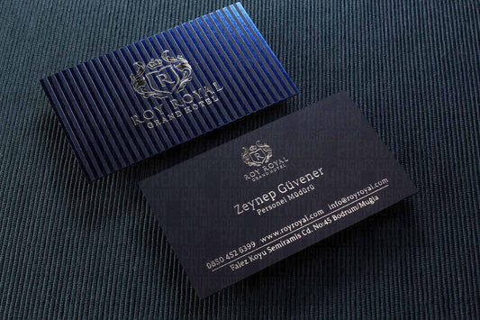Business Cards, Fantasy Dark Navy Paper, Premium Business Card, Fantasy Black Paper, Gilding Printing, Duplex Plastering, Custom Design