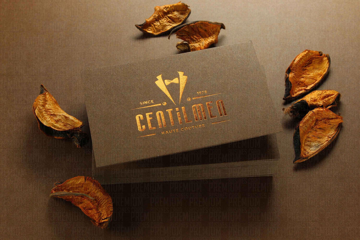 Business Cards, Fantasy Brown Paper, Premium Business Card, Fantasy Black Paper, Gilding Printing, Duplex Plastering, Custom Design