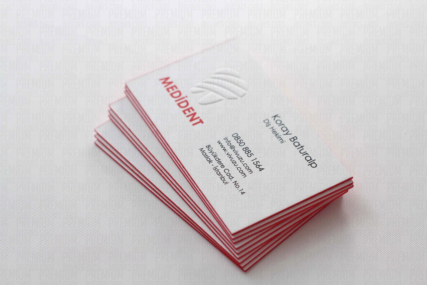 Business Cards, Cotton Paper, Embossing (Relief), Edge Dyeing, Premium Business Card, Gilding Printing, Duplex Plastering, High Quality,
