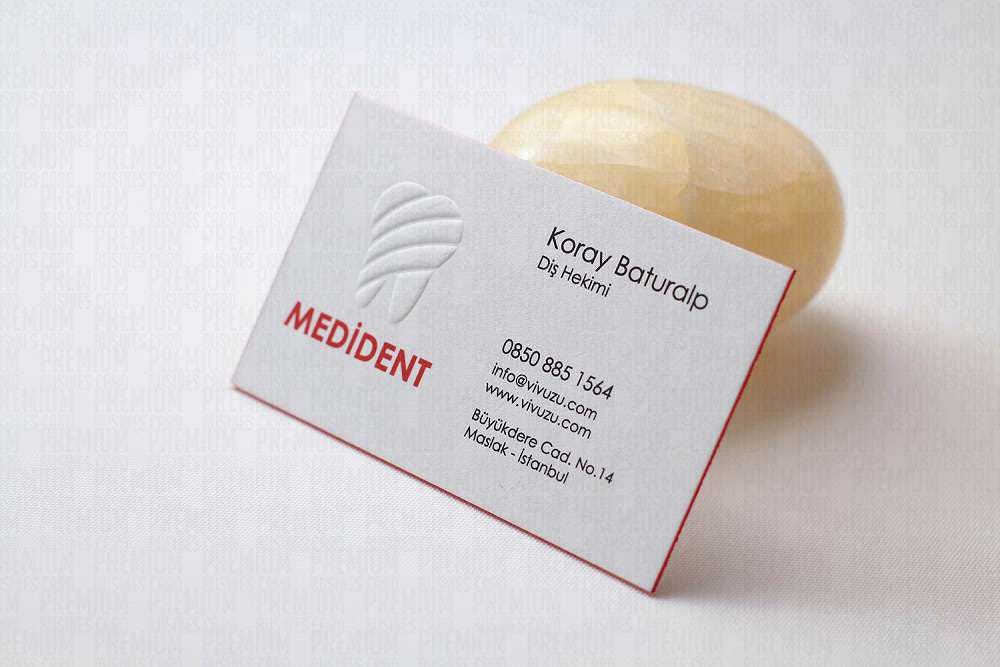Business Cards, Cotton Paper, Embossing (Relief), Edge Dyeing, Premium Business Card, Gilding Printing, Duplex Plastering, High Quality,