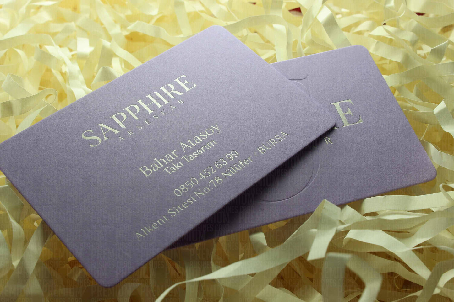 Business Cards, Fantasy Lilac Paper, Premium Business Card, Fantasy Paper, Gilding Printing, Duplex Plastering, Custom Design, High Quality