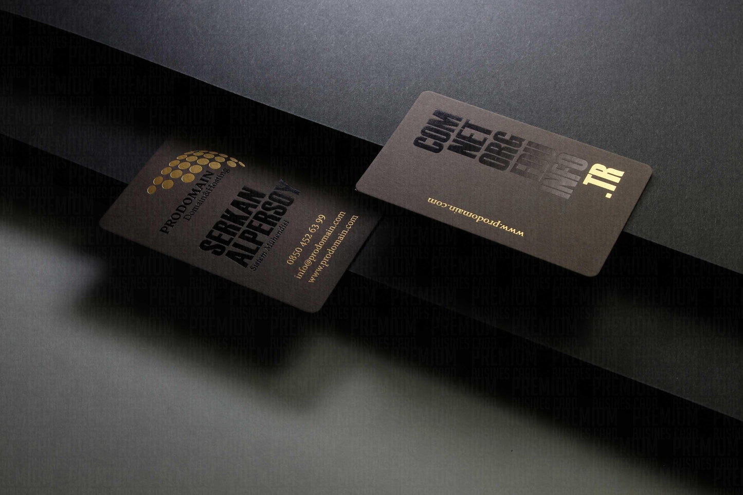 Business Cards, Fantasy Dark Brown Paper, Premium Business Card, Fantasy Black Paper, Gilding Printing, Duplex Plastering, Custom Design