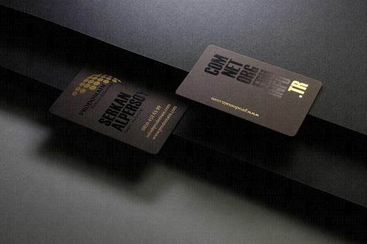 Business Cards, Fantasy Dark Brown Paper, Premium Business Card, Fantasy Black Paper, Gilding Printing, Duplex Plastering, Custom Design