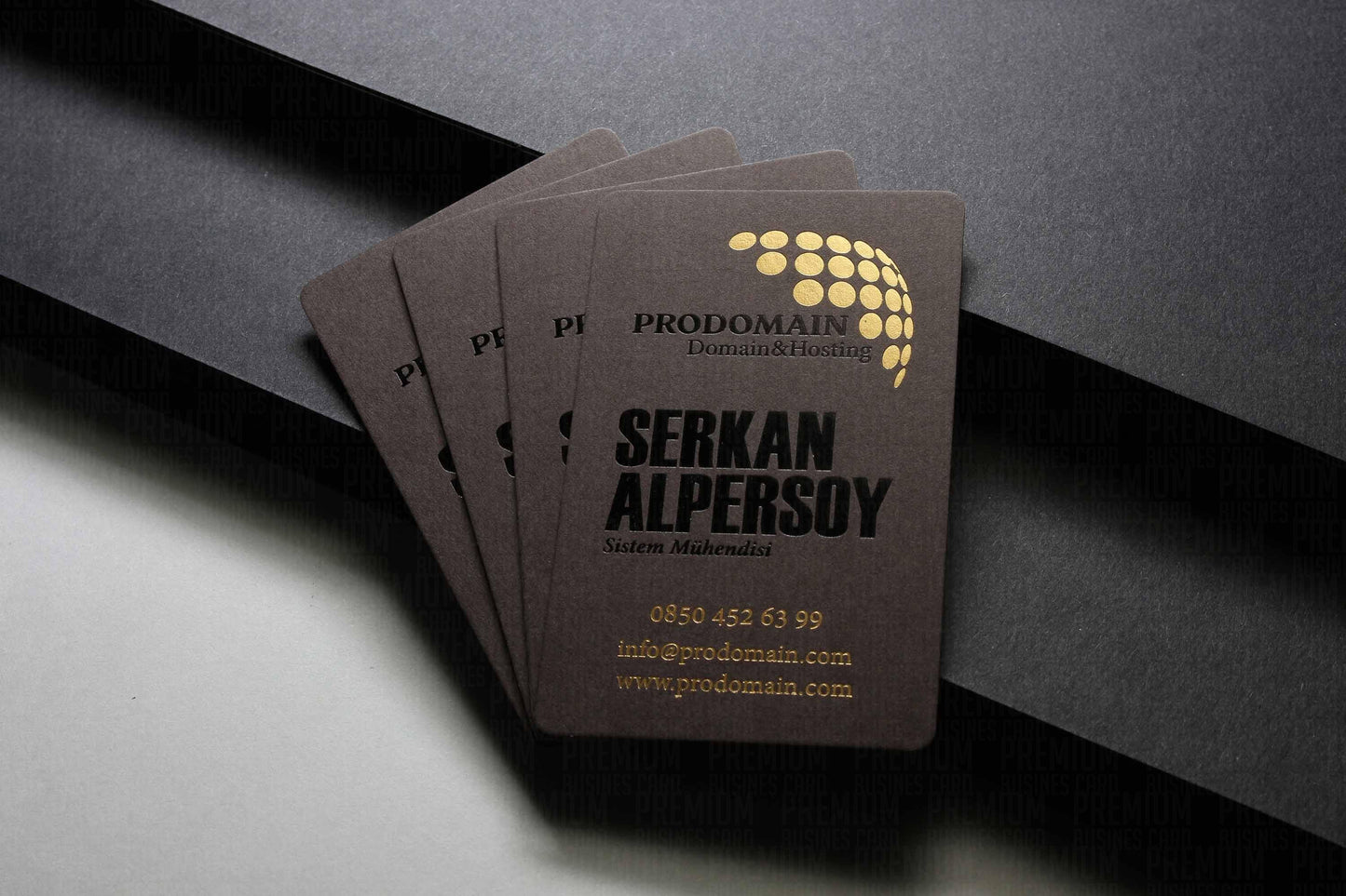 Business Cards, Fantasy Dark Brown Paper, Premium Business Card, Fantasy Black Paper, Gilding Printing, Duplex Plastering, Custom Design
