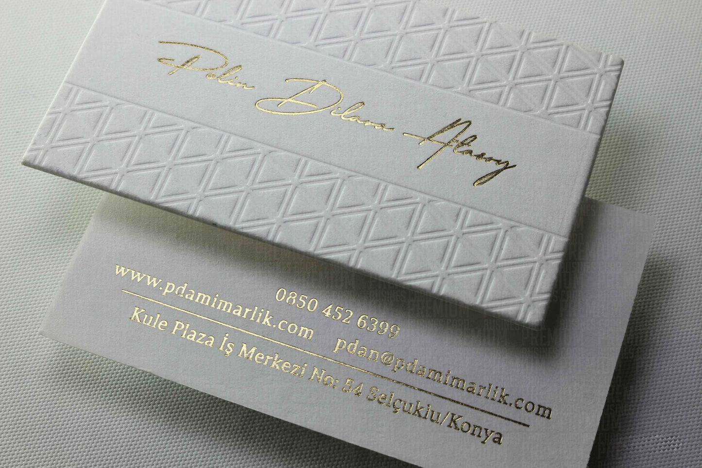 Business Cards, Fantasy White Paper, Premium Business Card, Fantasy Paper, Gilding Printing, Duplex Plastering, Custom Design, High Quality