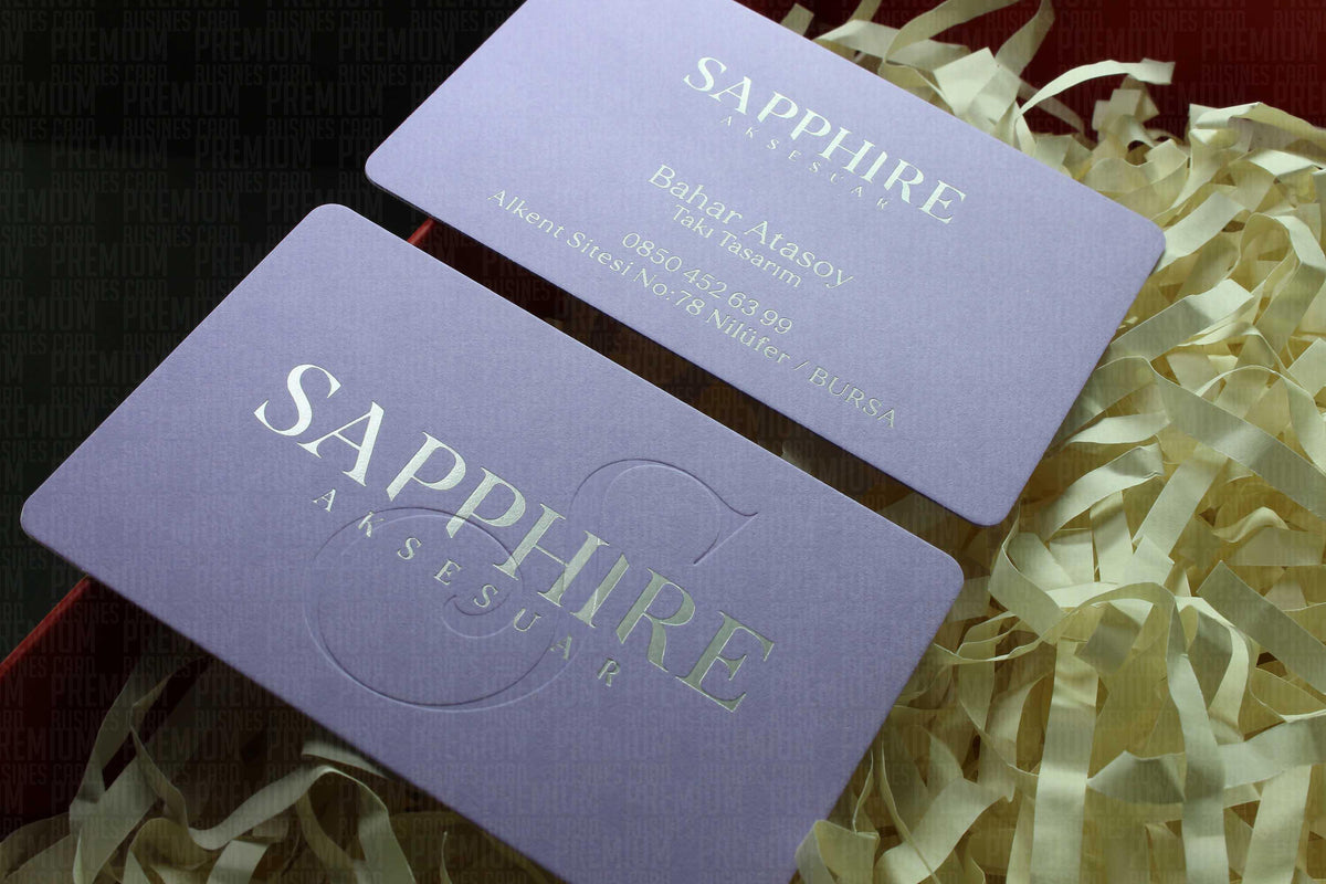 Business Cards, Fantasy Lilac Paper, Premium Business Card, Fantasy Paper, Gilding Printing, Duplex Plastering, Custom Design, High Quality