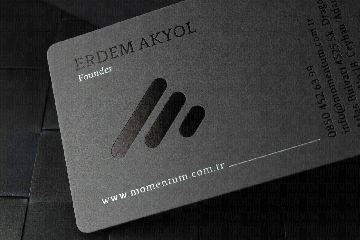 Business Cards, Fantasy Gray Paper, Premium Business Card, Fantasy Paper, Gilding Printing, Duplex Plastering, Custom Design, High Quality